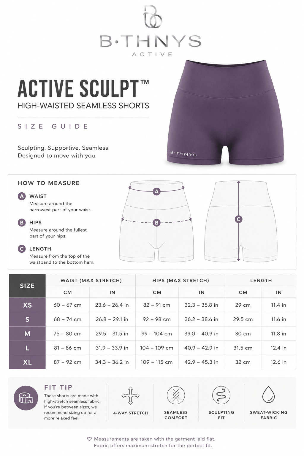 B•THNYS Active Sculpt™ High-Waisted High-Waisted Seamless Shorts – Truffle Stone (Gray) - B•THNYS