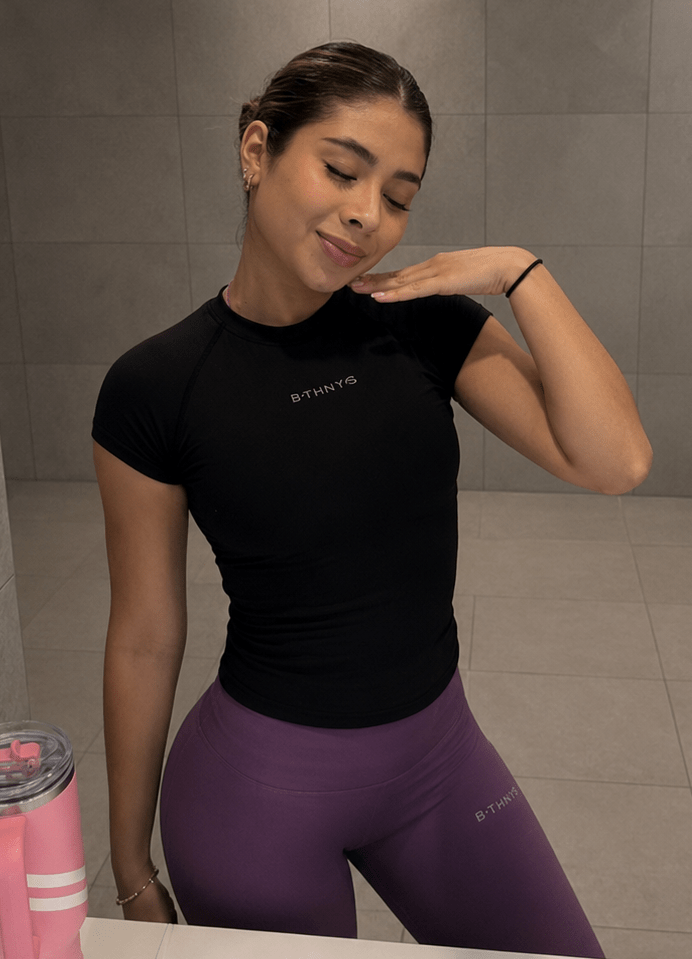 B•THNYS Active Sculpt™ Seamless Athletic Tee – Purple Pum (Purple) - B•THNYS